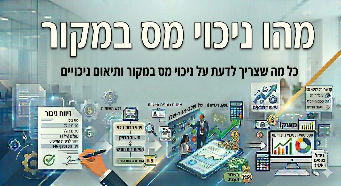 פטור מניכוי מס במקור – כל מה שעצמאי צריך לדעת
