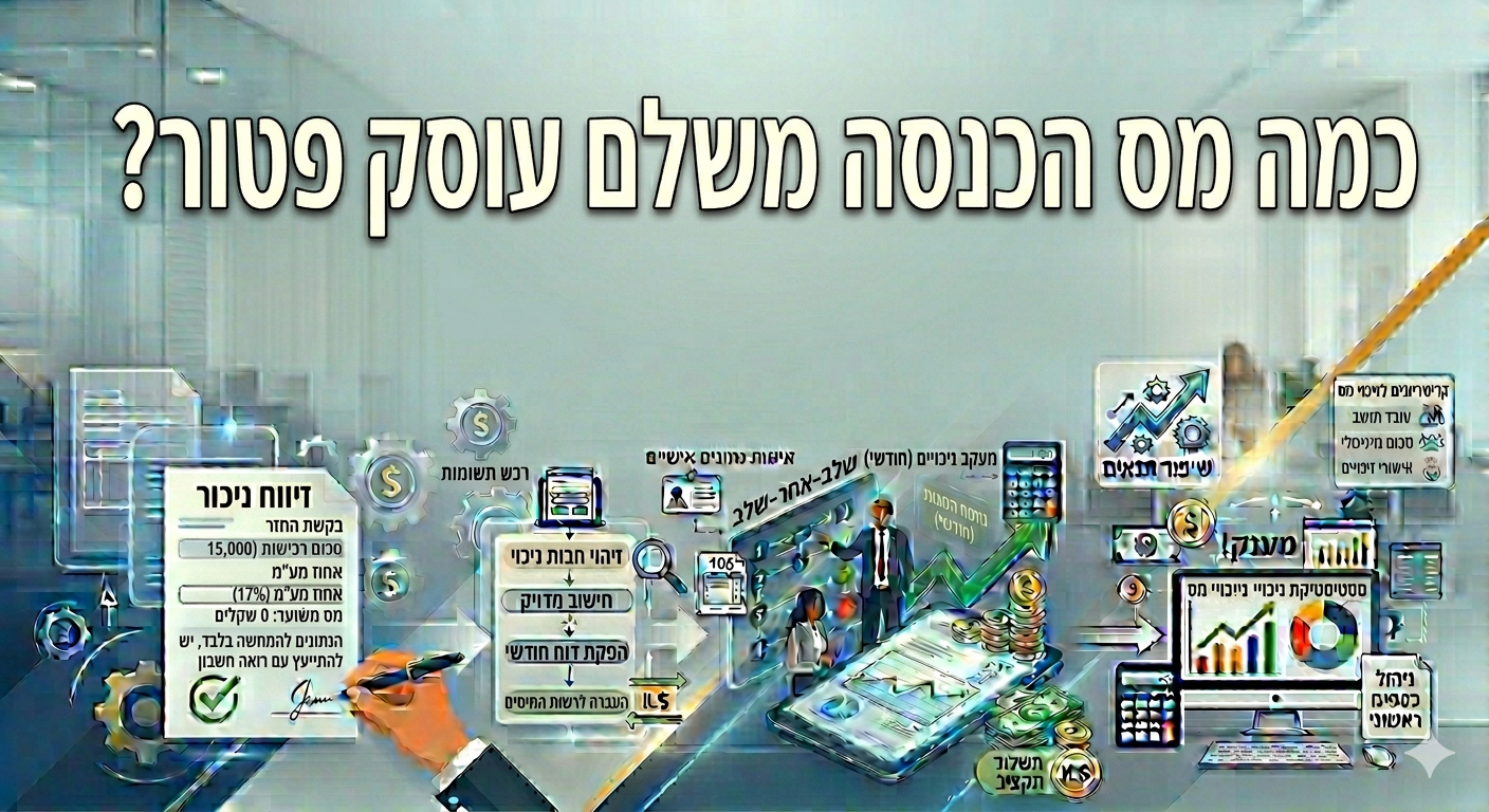 כמה מס הכנסה משלם עוסק פטור? מדרגות ונקודות זיכוי 2025
