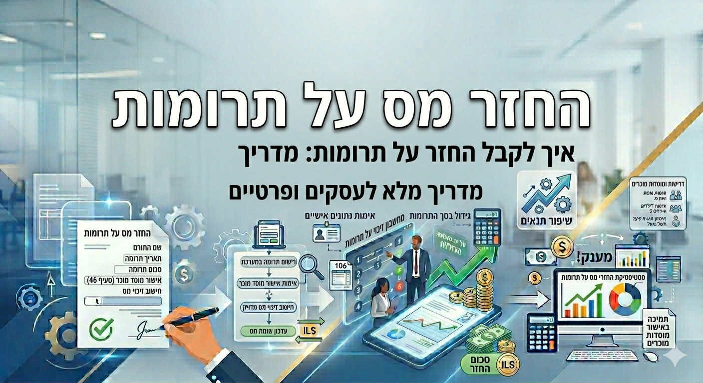 החזר מס על תרומות – מדריך 2026