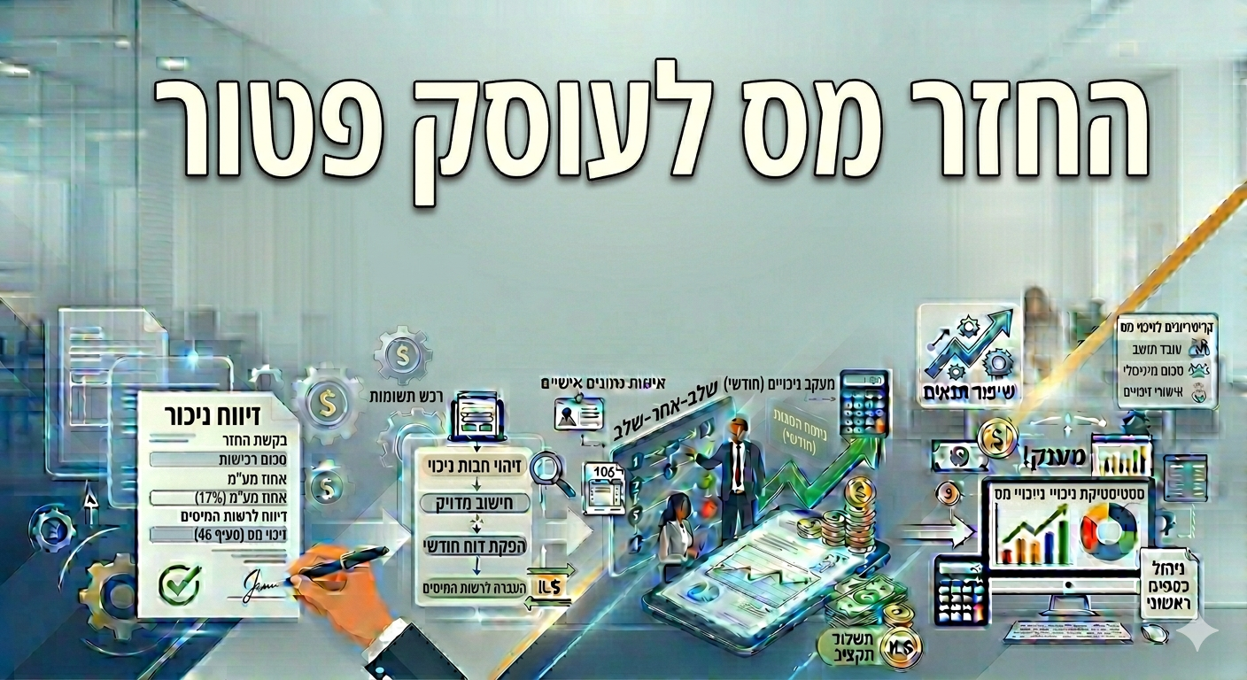 החזר מס לעוסק פטור – כל מה שצריך לדעת